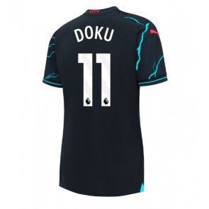 Manchester City Jeremy Doku #11 Kolmaspaita Naisten 2023-24 Lyhyet Hihat