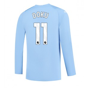 Manchester City Jeremy Doku #11 Kotipaita 2023-24 Pitkät Hihat