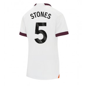 Manchester City John Stones #5 Vieraspaita Naisten 2023-24 Lyhyet Hihat