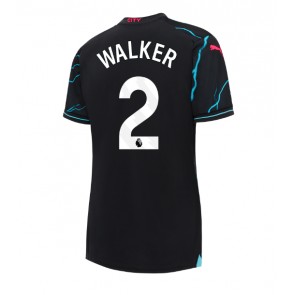 Manchester City Kyle Walker #2 Kolmaspaita Naisten 2023-24 Lyhyet Hihat