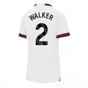 Manchester City Kyle Walker #2 Vieraspaita Naisten 2023-24 Lyhyet Hihat