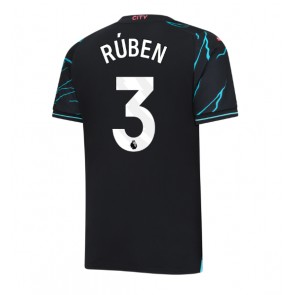 Manchester City Ruben Dias #3 Kolmaspaita 2023-24 Lyhyet Hihat