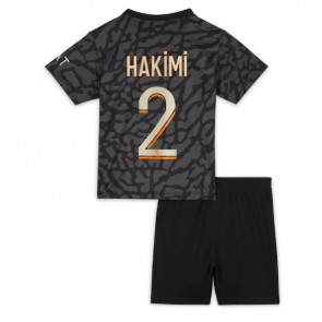 Paris Saint-Germain Achraf Hakimi #2 Kolmas Pelipaita Lasten 2023-24 Lyhyet Hihat (+ Lyhyet housut)