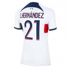 Paris Saint-Germain Lucas Hernandez #21 Vieraspaita Naisten 2023-24 Lyhyet Hihat