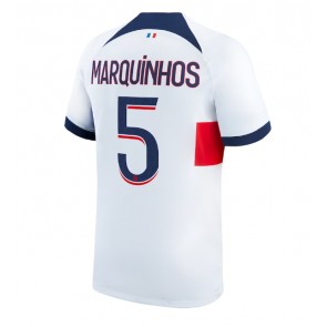 Paris Saint-Germain Marquinhos #5 Vieraspaita 2023-24 Lyhyet Hihat