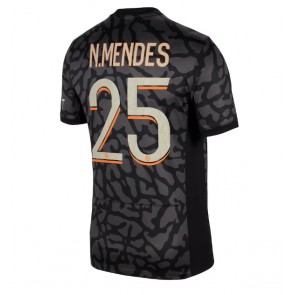 Paris Saint-Germain Nuno Mendes #25 Kolmaspaita 2023-24 Lyhyet Hihat