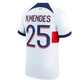 Paris Saint-Germain Nuno Mendes #25 Vieraspaita 2023-24 Lyhyet Hihat