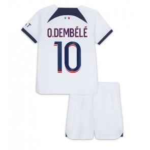 Paris Saint-Germain Ousmane Dembele #10 Vieras Pelipaita Lasten 2023-24 Lyhyet Hihat (+ Lyhyet housut)