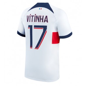 Paris Saint-Germain Vitinha Ferreira #17 Vieraspaita 2023-24 Lyhyet Hihat