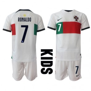 Portugali Cristiano Ronaldo #7 Vieras Pelipaita Lasten EM-Kisat 2020 Lyhyet Hihat (+ Lyhyet housut)