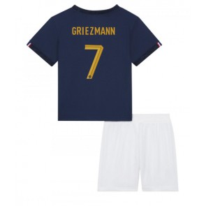 Ranska Antoine Griezmann #7 Koti Pelipaita Lasten EM-Kisat 2020 Lyhyet Hihat (+ Lyhyet housut)