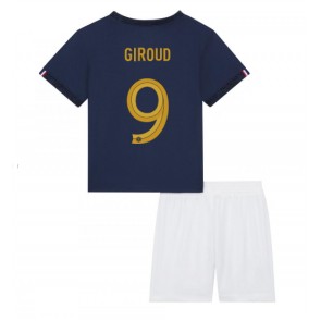 Ranska Olivier Giroud #9 Koti Pelipaita Lasten EM-Kisat 2020 Lyhyet Hihat (+ Lyhyet housut)