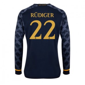 Real Madrid Antonio Rudiger #22 Vieraspaita 2023-24 Pitkät Hihat