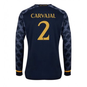 Real Madrid Daniel Carvajal #2 Vieraspaita 2023-24 Pitkät Hihat