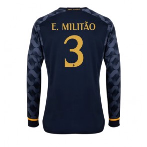 Real Madrid Eder Militao #3 Vieraspaita 2023-24 Pitkät Hihat