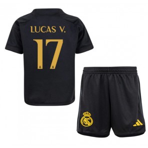 Real Madrid Lucas Vazquez #17 Kolmas Pelipaita Lasten 2023-24 Lyhyet Hihat (+ Lyhyet housut)