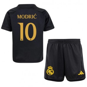 Real Madrid Luka Modric #10 Kolmas Pelipaita Lasten 2023-24 Lyhyet Hihat (+ Lyhyet housut)