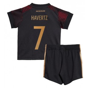 Saksa Kai Havertz #7 Vieras Pelipaita Lasten EM-Kisat 2020 Lyhyet Hihat (+ Lyhyet housut)