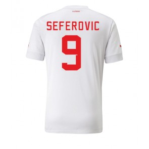 Sveitsi Haris Seferovic #9 Vieraspaita EM-Kisat 2020 Lyhyet Hihat