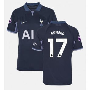 Tottenham Hotspur Cristian Romero #17 Vieraspaita 2023-24 Lyhyet Hihat