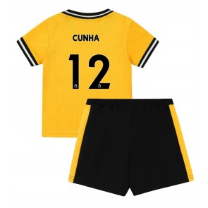 Wolves Matheus Cunha #12 Koti Pelipaita Lasten 2023-24 Lyhyet Hihat (+ Lyhyet housut)