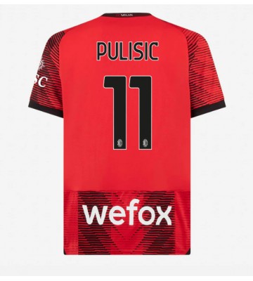 AC Milan Christian Pulisic #11 Kotipaita 2023-24 Lyhyet Hihat