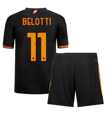 AS Roma Andrea Belotti #11 Kolmas Pelipaita Lasten 2023-24 Lyhyet Hihat (+ Lyhyet housut)