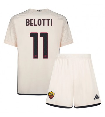 AS Roma Andrea Belotti #11 Vieras Pelipaita Lasten 2023-24 Lyhyet Hihat (+ Lyhyet housut)