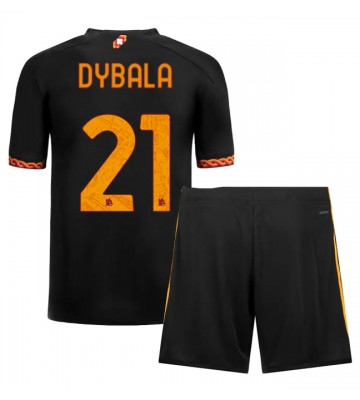 AS Roma Paulo Dybala #21 Kolmas Pelipaita Lasten 2023-24 Lyhyet Hihat (+ Lyhyet housut)