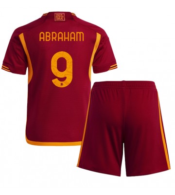 AS Roma Tammy Abraham #9 Koti Pelipaita Lasten 2023-24 Lyhyet Hihat (+ Lyhyet housut)