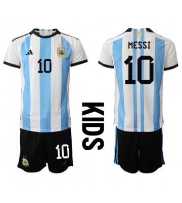 Argentiina Lionel Messi #10 Koti Pelipaita Lasten EM-Kisat 2020 Lyhyet Hihat (+ Lyhyet housut)