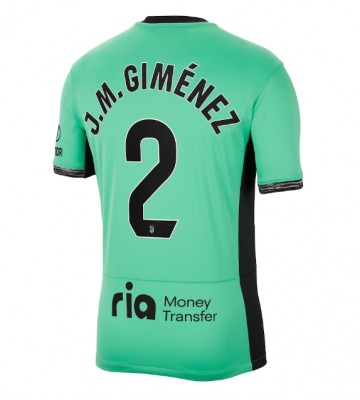 Atletico Madrid Jose Gimenez #2 Kolmaspaita 2023-24 Lyhyet Hihat