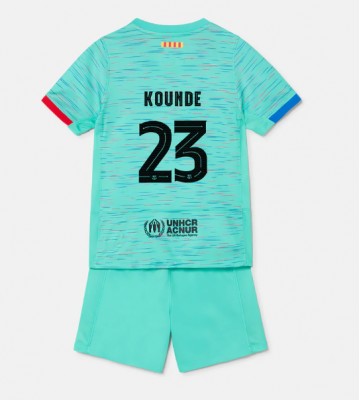 Barcelona Jules Kounde #23 Kolmas Pelipaita Lasten 2023-24 Lyhyet Hihat (+ Lyhyet housut)