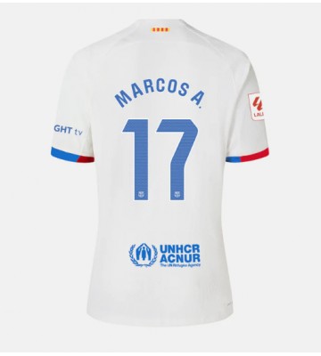 Barcelona Marcos Alonso #17 Vieraspaita Naisten 2023-24 Lyhyet Hihat