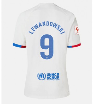 Barcelona Robert Lewandowski #9 Vieraspaita 2023-24 Lyhyet Hihat
