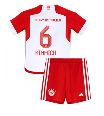 Bayern Munich Joshua Kimmich #6 Koti Pelipaita Lasten 2023-24 Lyhyet Hihat (+ Lyhyet housut)