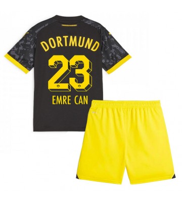 Borussia Dortmund Emre Can #23 Vieras Pelipaita Lasten 2023-24 Lyhyet Hihat (+ Lyhyet housut)