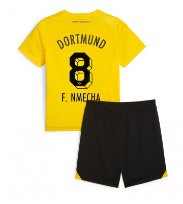 Borussia Dortmund Felix Nmecha #8 Koti Pelipaita Lasten 2023-24 Lyhyet Hihat (+ Lyhyet housut)