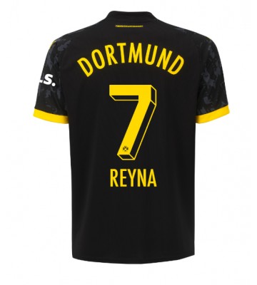 Borussia Dortmund Giovanni Reyna #7 Vieraspaita 2023-24 Lyhyet Hihat