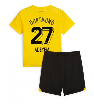 Borussia Dortmund Karim Adeyemi #27 Koti Pelipaita Lasten 2023-24 Lyhyet Hihat (+ Lyhyet housut)