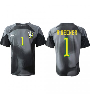 Brasilia Alisson Becker #1 Maalivahti Kotipaita EM-Kisat 2020 Lyhyet Hihat