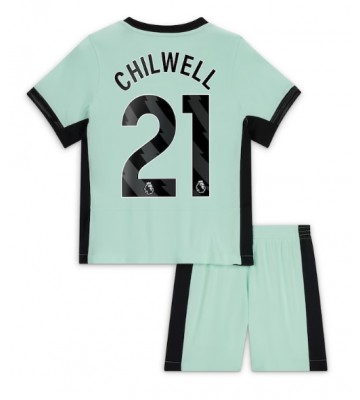 Chelsea Ben Chilwell #21 Kolmas Pelipaita Lasten 2023-24 Lyhyet Hihat (+ Lyhyet housut)