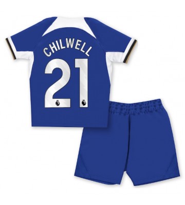 Chelsea Ben Chilwell #21 Koti Pelipaita Lasten 2023-24 Lyhyet Hihat (+ Lyhyet housut)