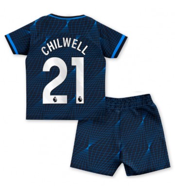 Chelsea Ben Chilwell #21 Vieras Pelipaita Lasten 2023-24 Lyhyet Hihat (+ Lyhyet housut)