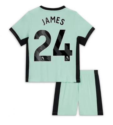 Chelsea Reece James #24 Kolmas Pelipaita Lasten 2023-24 Lyhyet Hihat (+ Lyhyet housut)