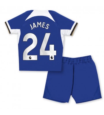 Chelsea Reece James #24 Koti Pelipaita Lasten 2023-24 Lyhyet Hihat (+ Lyhyet housut)