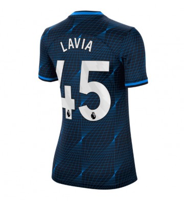 Chelsea Romeo Lavia #45 Vieraspaita Naisten 2023-24 Lyhyet Hihat