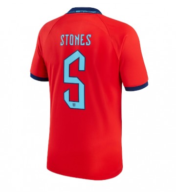 Englanti John Stones #5 Vieraspaita EM-Kisat 2020 Lyhyet Hihat