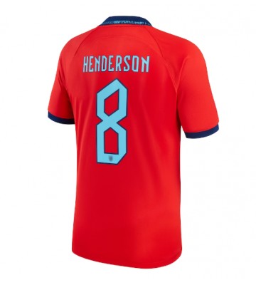 Englanti Jordan Henderson #8 Vieraspaita EM-Kisat 2020 Lyhyet Hihat