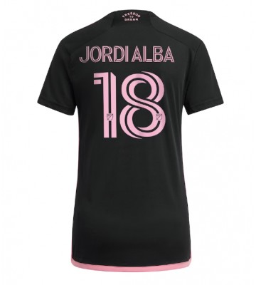 Inter Miami Jordi Alba #18 Vieraspaita Naisten 2023-24 Lyhyet Hihat